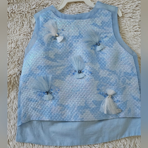 *NWT* VALMAX (Made in Italy) embellished sleeveless top size 5 - Picture 2 of 9